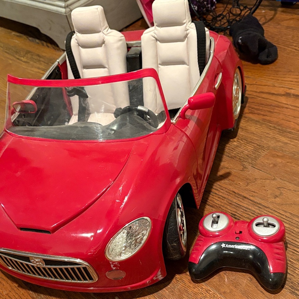 Sleek Red Convertible Toy Car with Remote Control